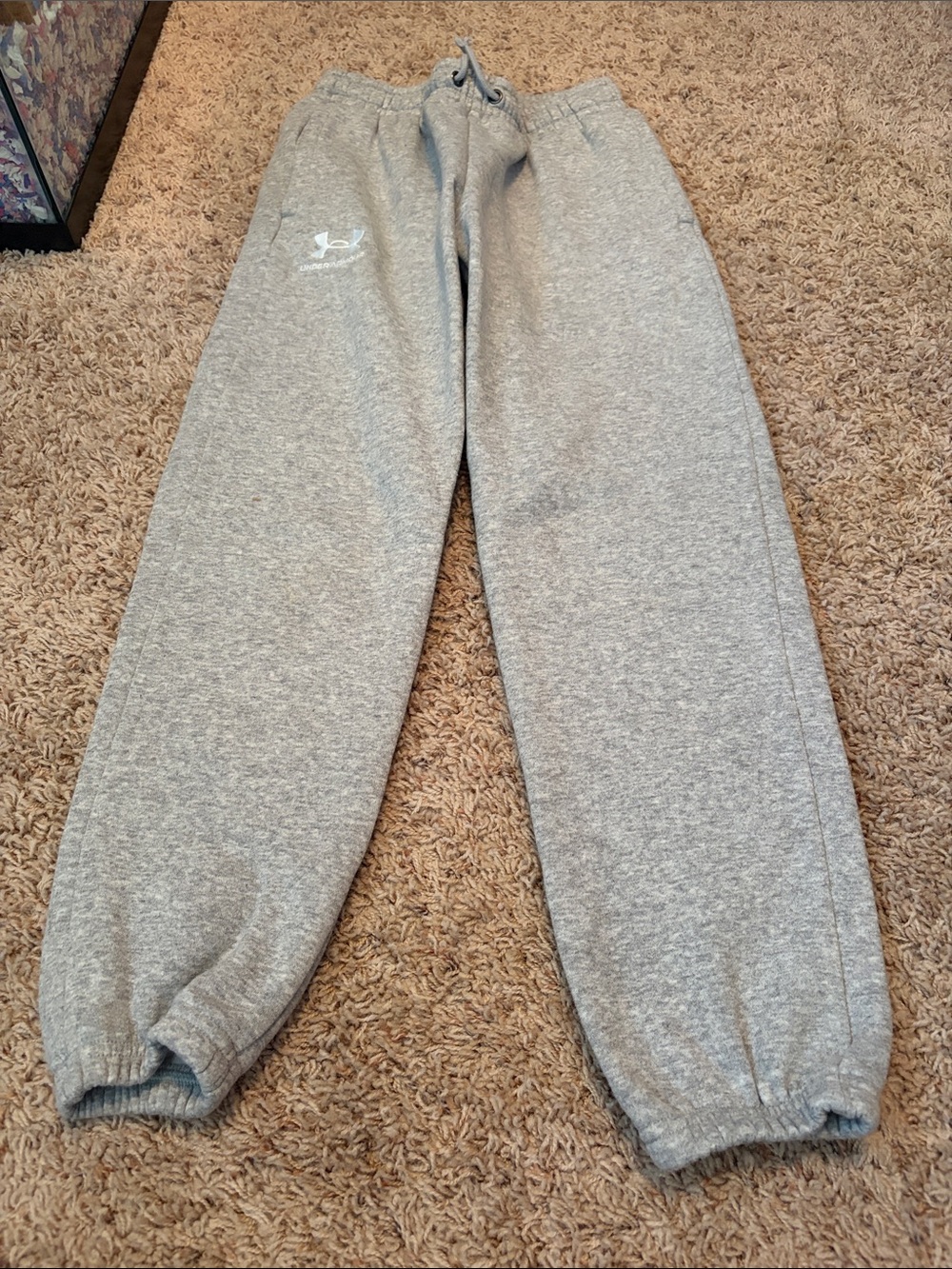 Under Armour Kids Light Gray Fleece Joggers